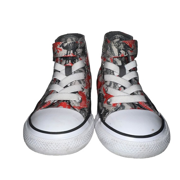 Converse All Star Childs Dinosaur Camo Print Sneaker US 7 - Picture 2 of 10